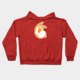 Corgis love pizza Kids Hoodie